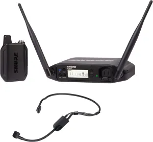 Shure GLXD14 /PGA31 Dual Band Pro Digital Wireless Microphone System - 12-Hour Battery Life, 100 ft Range | PGA31 Headset Mic, Single Channel Receiver (GLXD14 /PGA31-Z3)