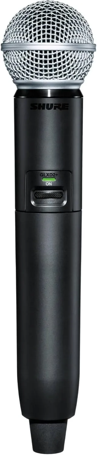 Shure GLXD24 /SM58 Dual Band Pro Digital Wireless Microphone System - 12-Hour Battery Life, 100 ft Range | SM58 Handheld Vocal Mic, Single Channel Receiver (GLXD24 /SM58-Z3)