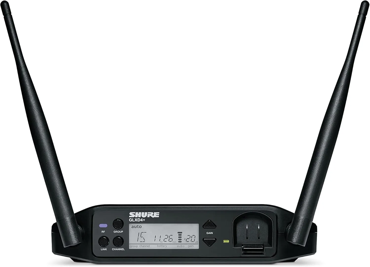 Shure GLXD4  Pro Digital Single Channel Receiver - for use with GLX-D  Dual Band Wireless Systems, Transmitter Sold Separately (GLXD4 =-Z3)