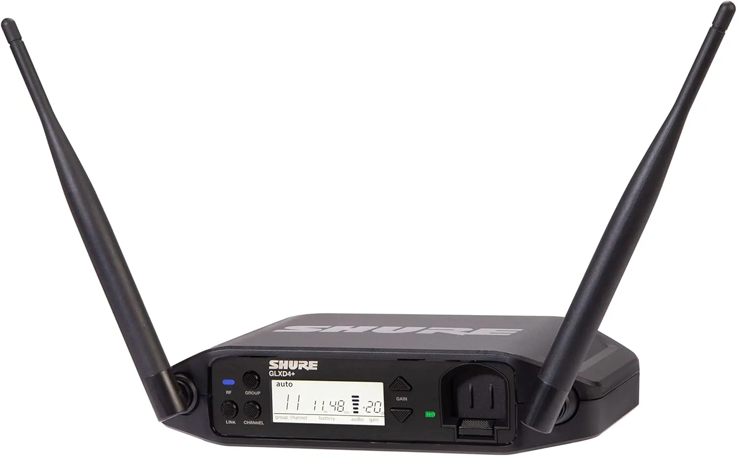 Shure GLXD4  Pro Digital Single Channel Receiver - for use with GLX-D  Dual Band Wireless Systems, Transmitter Sold Separately (GLXD4 =-Z3)