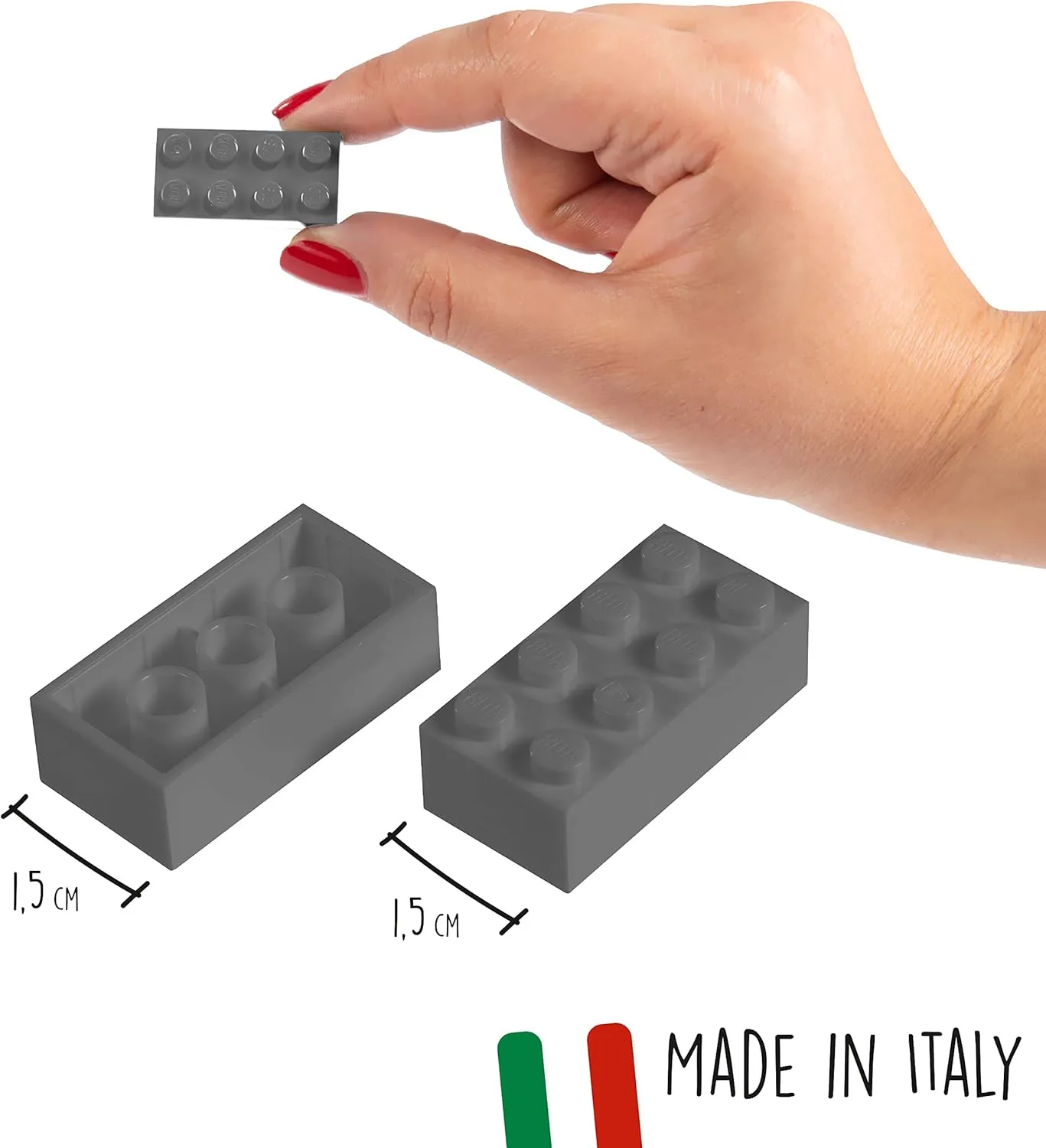 Simba 104114544 Blox, 100 Grey Building Blocks for Children from 3 Years, 8 Bricks, in Tin, High Quality, Fully Compatible with Many Other Manufacturers, Grey