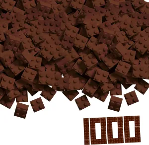 Simba Blox Pack of 1000 Brown Building Blocks for Children from 3 Years and Up 4 Bricks in High Quality Cardboard Fully Compatible with Many Other Manufacturers