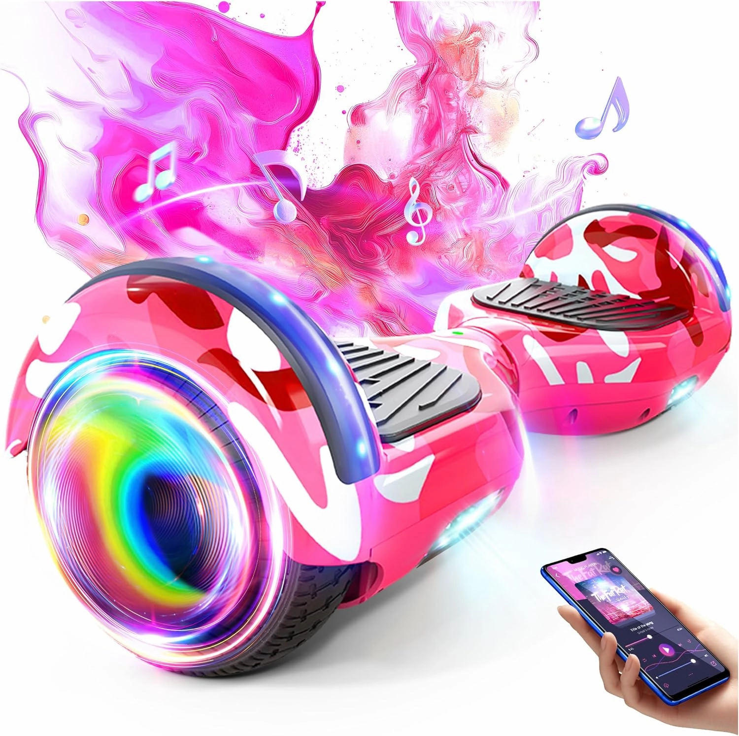 SISIGAD Scooter, 6.5" Flash Wheels & Corlorful LED Lights, All for Girls Boys Kids Ages 6 