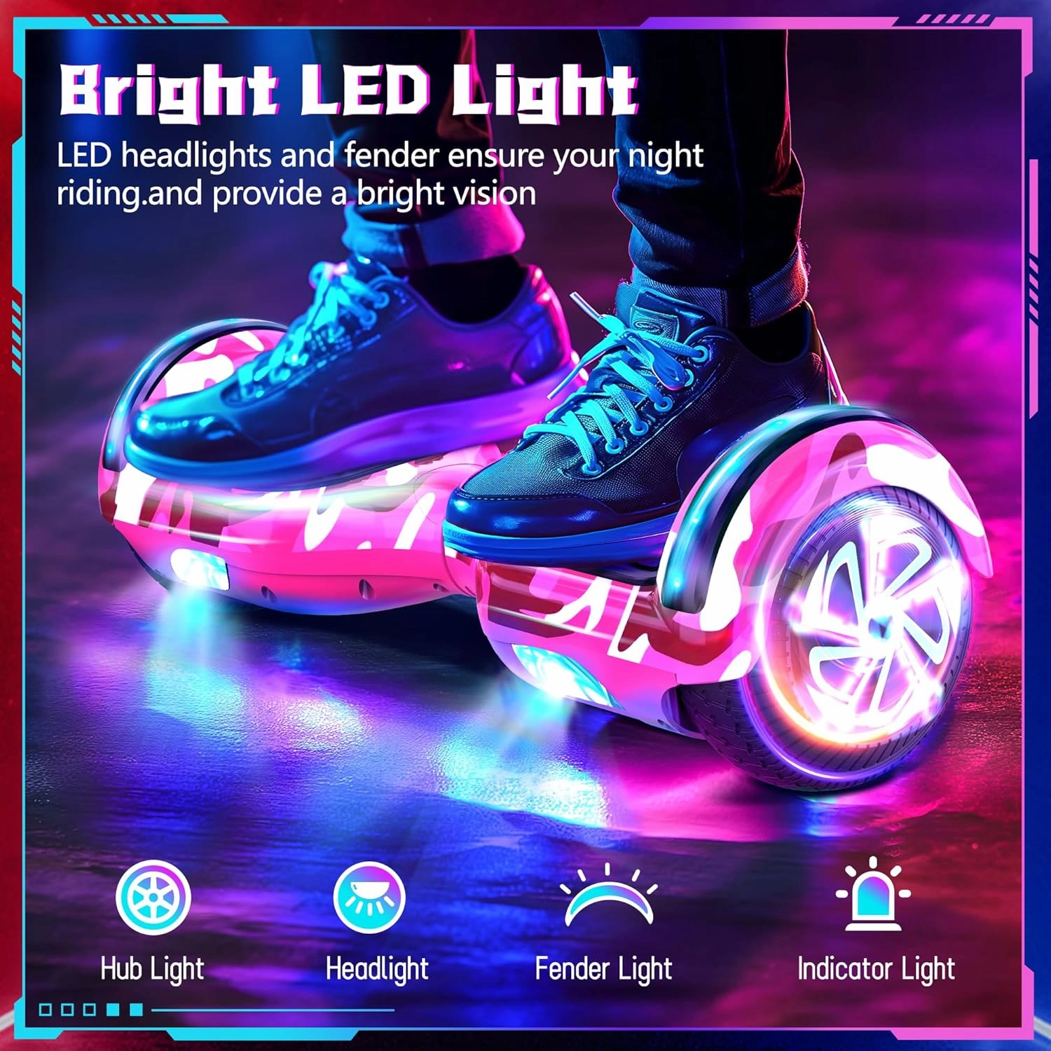 SISIGAD Scooter, 6.5" Flash Wheels & Corlorful LED Lights, All for Girls Boys Kids Ages 6 