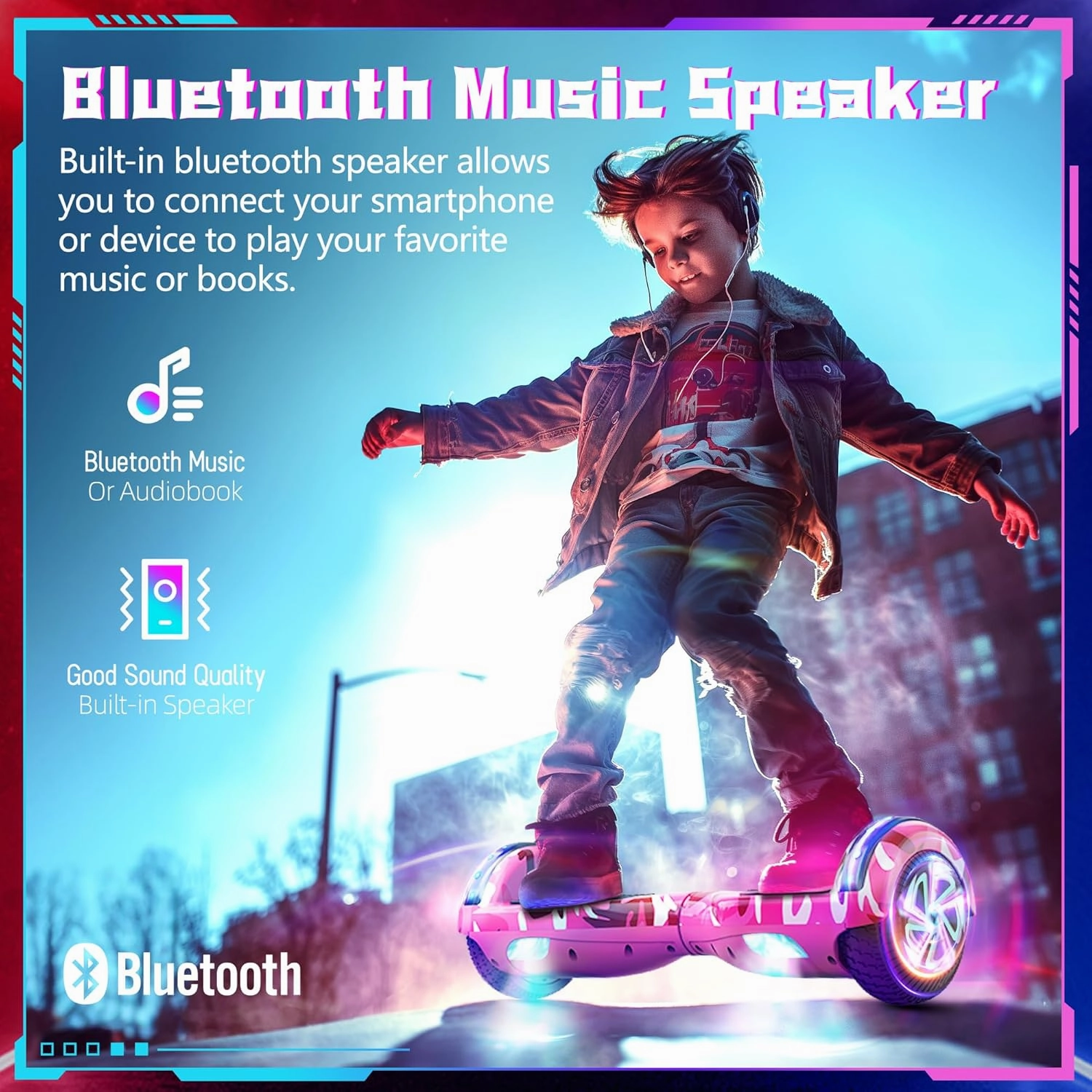 SISIGAD Scooter, 6.5" Flash Wheels & Corlorful LED Lights, All for Girls Boys Kids Ages 6 