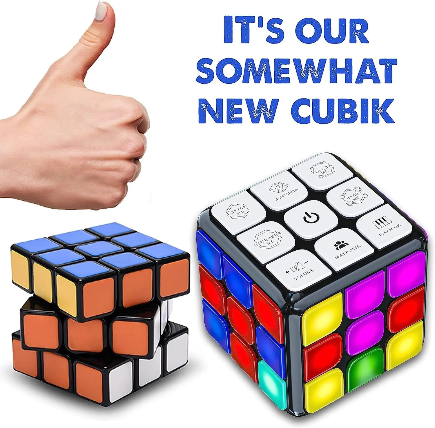 Skywin Puzzle STEM Memory Cube Game, Entertaining, Fun & Unique Flashing Memory Cube, Electronic Memory & Speed Game Development for Kids & Adults, Brain Hands and Eyes Coordination Game Cubes (Black)