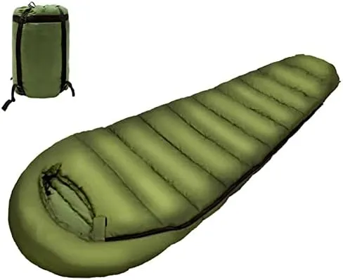 Sleeping Bags, Lightweight Double Zipper Mummified Thermal Sleeping Bag for Adults & Youth, for Camping Hiking Fishing Outdoors，