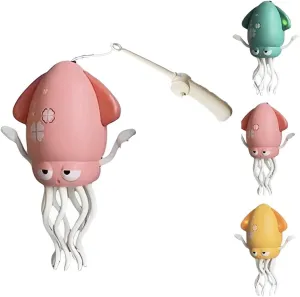 Smart Tentacle Explorer, Dancing Octopus & Squid Toy, Playful Crawling Twisting Wonder Electric Automatic Avoidance Magic Robotics with Lights & Music Sensor, Interactive Toy Gift(Pink Fishing Rod)