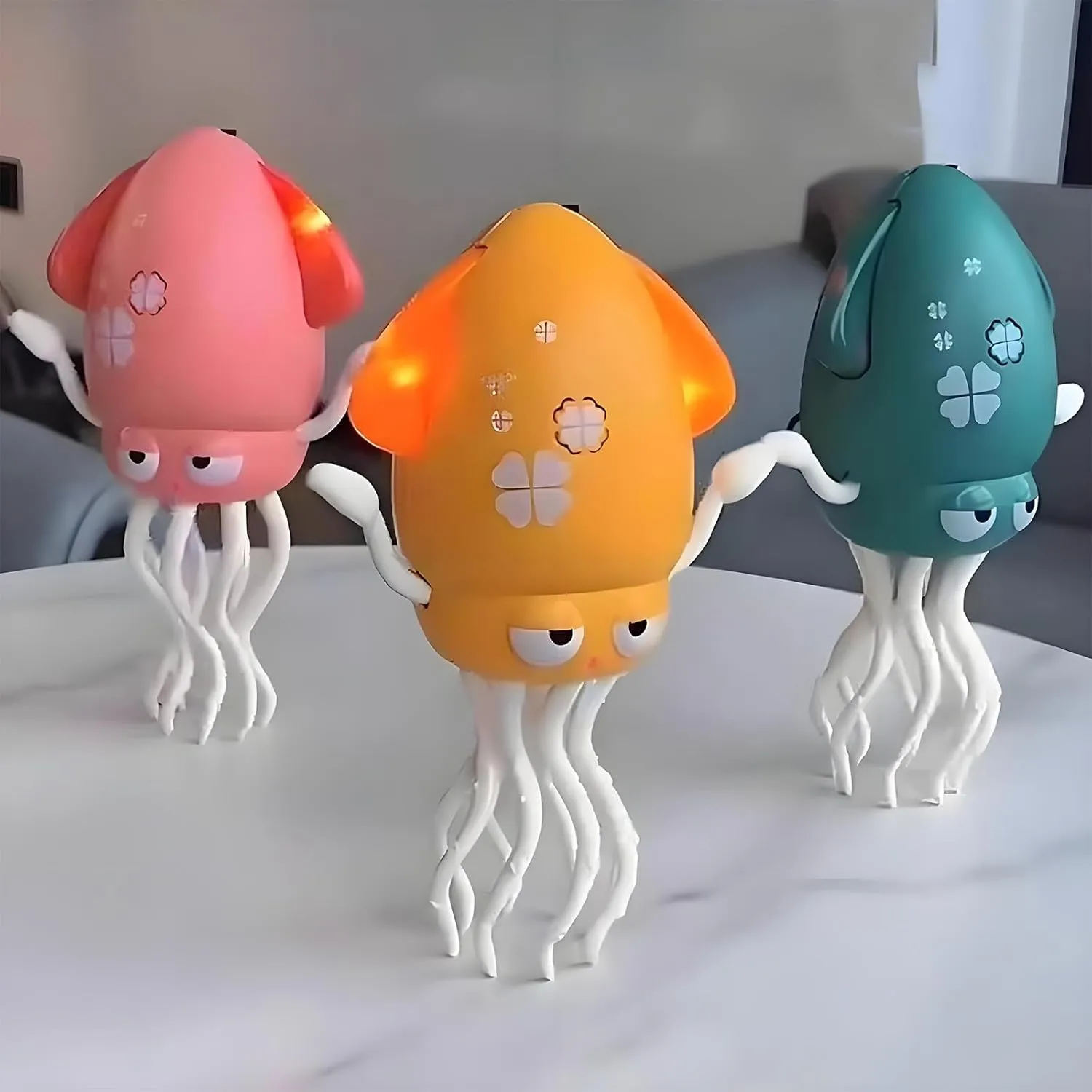 Smart Tentacle Explorer, Wiggly Wonder Octopus, Playful Octopus Toy, Automatic Swing Magic Obstacle Avoidanceoctopus with LED & Music, Self-Navigating Robotic Pet Toys for Indoor Cat Dog(Pink, Fishing