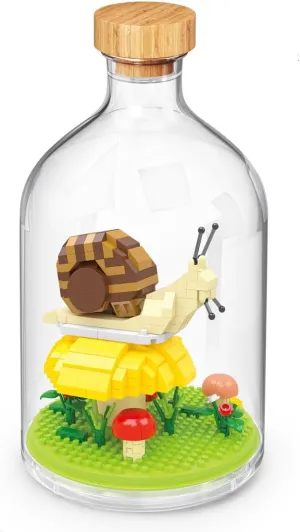Snails Miniature Insect Friends Building Set Creative Party Favors and Gifts for Nature Lovers - Office and Home Decor Mini Bugs Building Blocks Gift for Boys and Girls