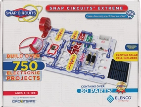 Snap Circuits Extreme SC-750 Electronics Exploration Kit - Over 750 Projects, Full Color Manual, 80  Parts for STEM Education, Kids 8 