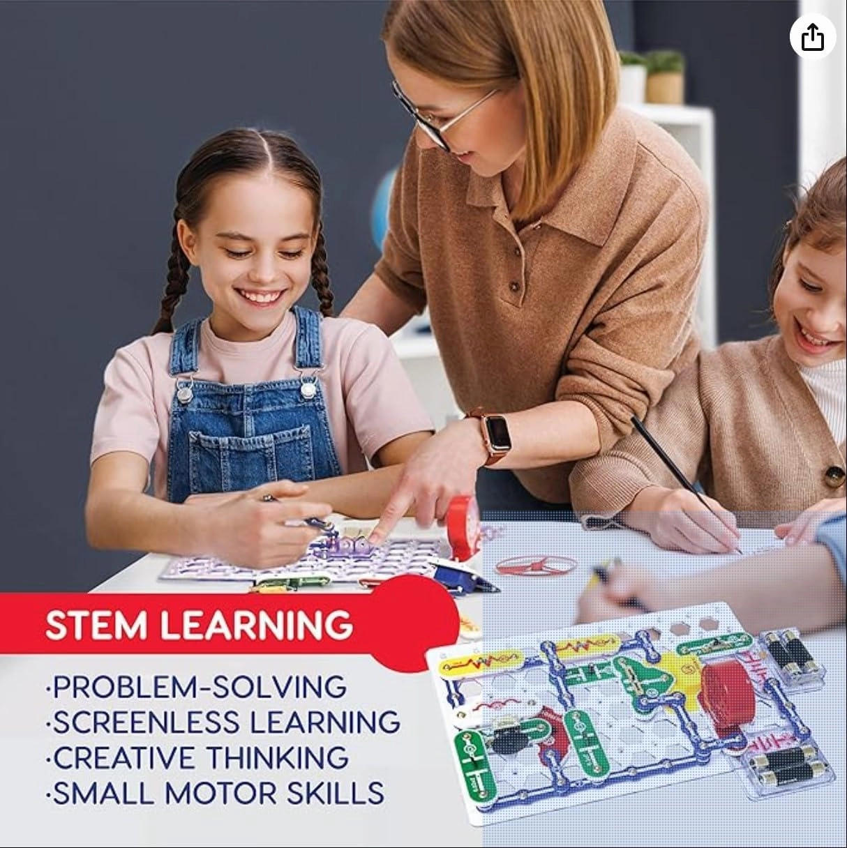 Snap Circuits Extreme SC-750 Electronics Exploration Kit - Over 750 Projects, Full Color Manual, 80  Parts for STEM Education, Kids 8 