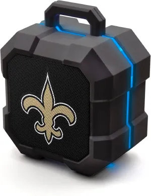 SOAR NFL Shockbox LED Wireless Bluetooth Speaker - Water Resistant IPX4, 5.0 Bluetooth with Over 5 Hours of Play Time - Small Portable Speaker - Officially Licensed NFL, Perfect Home & Outdoor Speaker