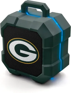 SOAR NFL Shockbox LED Wireless Bluetooth Speaker - Water Resistant IPX4, 5.0 Bluetooth with Over 5 Hours of Play Time - Small Portable Speaker - Officially Licensed NFL, Perfect Home & Outdoor Speaker