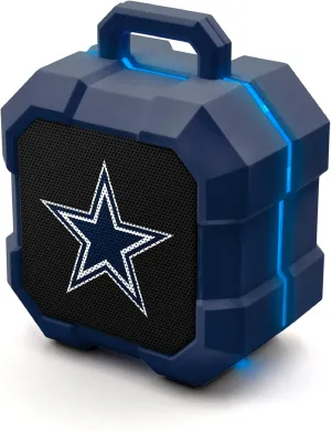 SOAR NFL Shockbox LED Wireless Bluetooth Speaker - Water Resistant IPX4, 5.0 Bluetooth with Over 5 Hours of Play Time - Small Portable Speaker - Officially Licensed NFL, Perfect Home & Outdoor Speaker