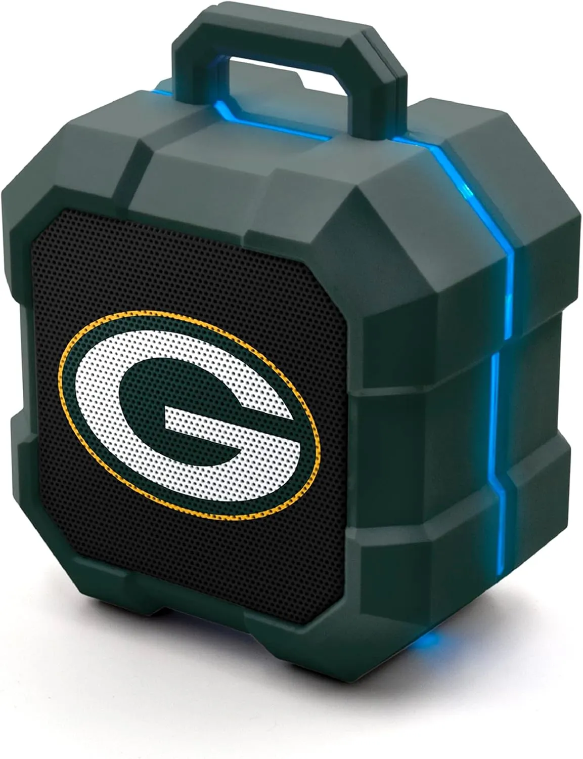 SOAR NFL Shockbox LED Wireless Bluetooth Speaker - Water Resistant IPX4, 5.0 Bluetooth with Over 5 Hours of Play Time - Small Portable Speaker - Officially Licensed NFL, Perfect Home & Outdoor Speaker