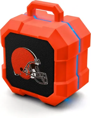 SOAR NFL Shockbox LED Wireless Bluetooth Speaker - Water Resistant IPX4, 5.0 Bluetooth with Over 5 Hours of Play Time - Small Portable Speaker - Officially Licensed NFL, Perfect Home & Outdoor Speaker