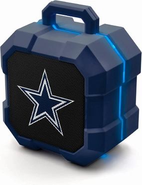 SOAR NFL Shockbox LED Wireless Bluetooth Speaker - Water Resistant IPX4, 5.0 Bluetooth with Over 5 Hours of Play Time - Small Portable Speaker - Officially Licensed NFL, Perfect Home & Outdoor Speaker