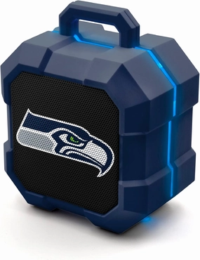 SOAR NFL Shockbox LED Wireless Bluetooth Speaker - Water Resistant IPX4, 5.0 Bluetooth with Over 5 Hours of Play Time - Small Portable Speaker - Officially Licensed NFL, Perfect Home & Outdoor Speaker
