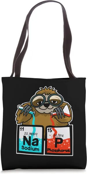 Sodium Phosphorus | Cute Chemists Funny Science Sloth Gift Tote Bag