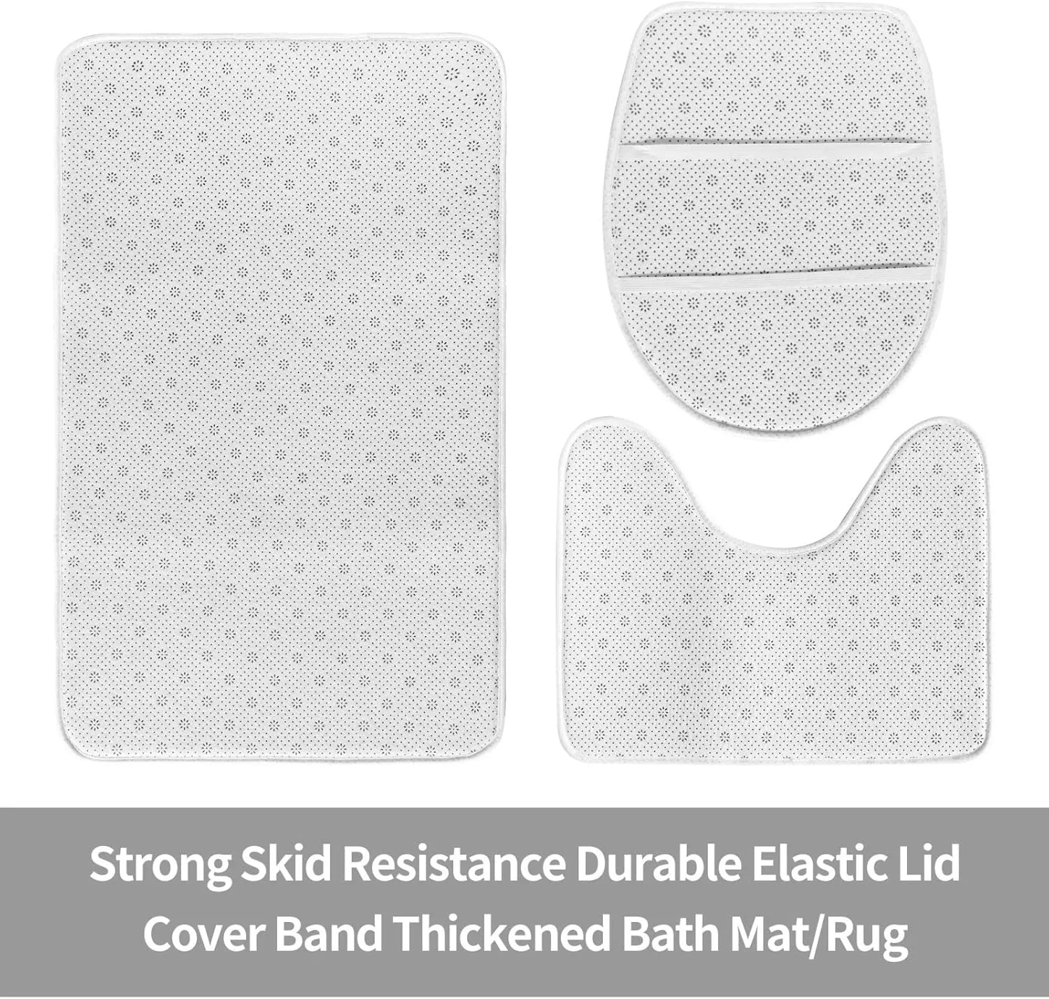 Soft and Comfortable Flannel Bathroom Non Slip Rugs,Super Absorbent Anti-Skid Carpet 3 Pieces/Set Duck Flock Game