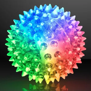 Soft Spike Flashing Light Up Bouncy Balls (Set of 6)