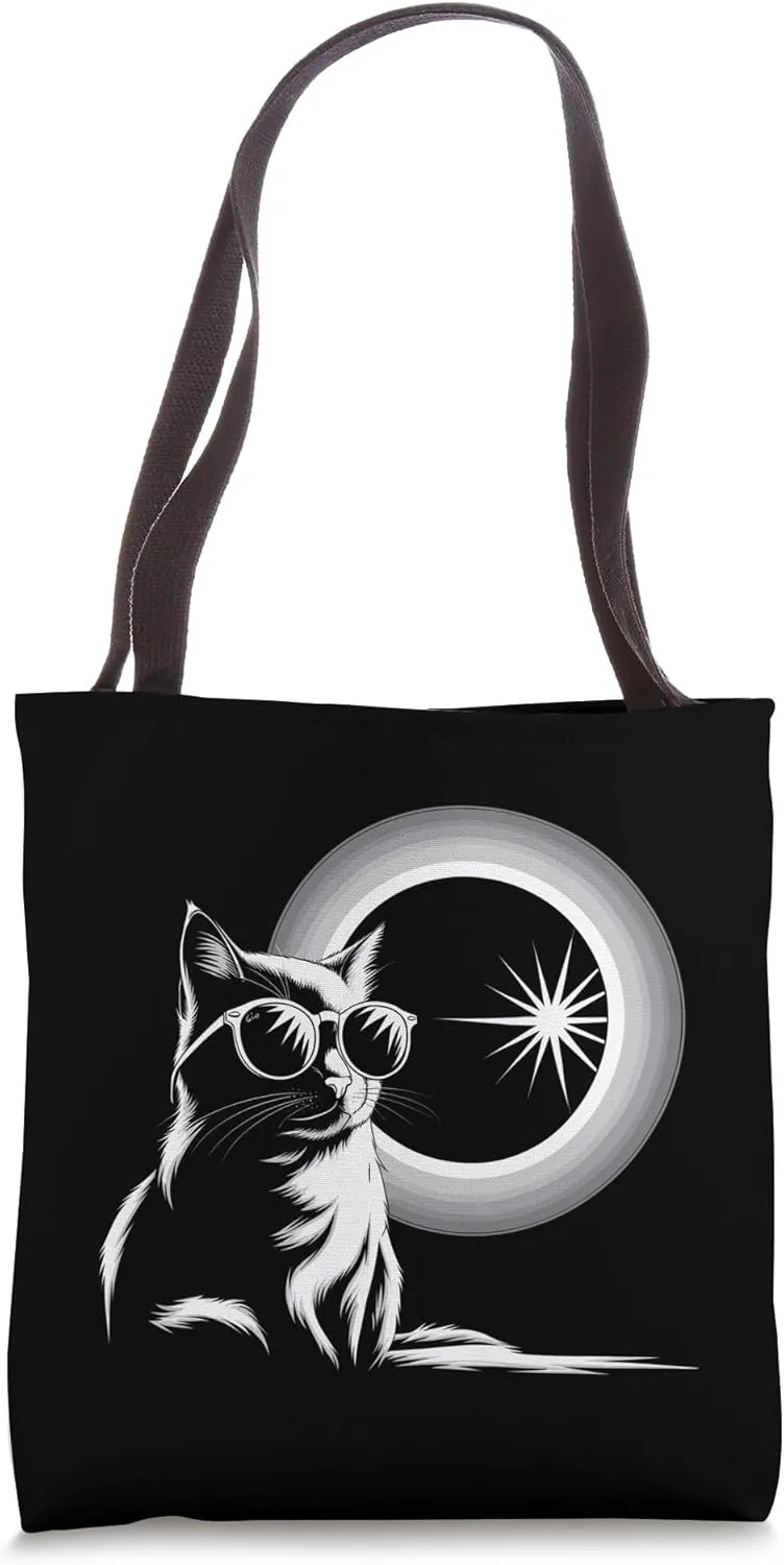 Solar Eclipse Cat I Survived Partial Solar Eclipse March 29 Tote Bag