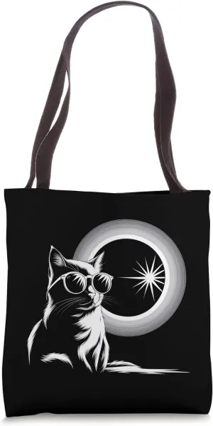 Solar Eclipse Cat I Survived Partial Solar Eclipse March 29 Tote Bag