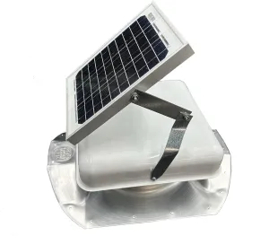 Solar Mega SideBlaster Adjustable for Side mounting on Shipping Containers (White) | Solar Roof Vent | Solar Roof Fan | Exhaust Fan for Shipping containers | Get rid of hot air with The Sun's Power