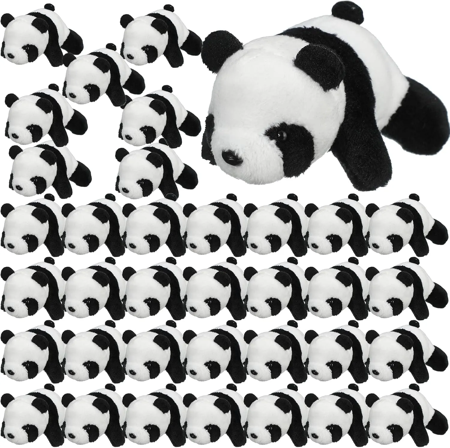 Sotiff 36 Pcs Panda Stuffed Animal Panda Plush Toy 4 Inch Mini Stuffed Animals Small Soft Gifts, Jungle Safari Party Favors, Classroom Prizes, Stocking Stuffers for Boys Girls