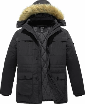 Soularge Men's Big and Tall Winter Warm Heavy Hooded Parka Jacket