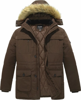 Soularge Men's Big and Tall Winter Warm Heavy Hooded Parka Jacket