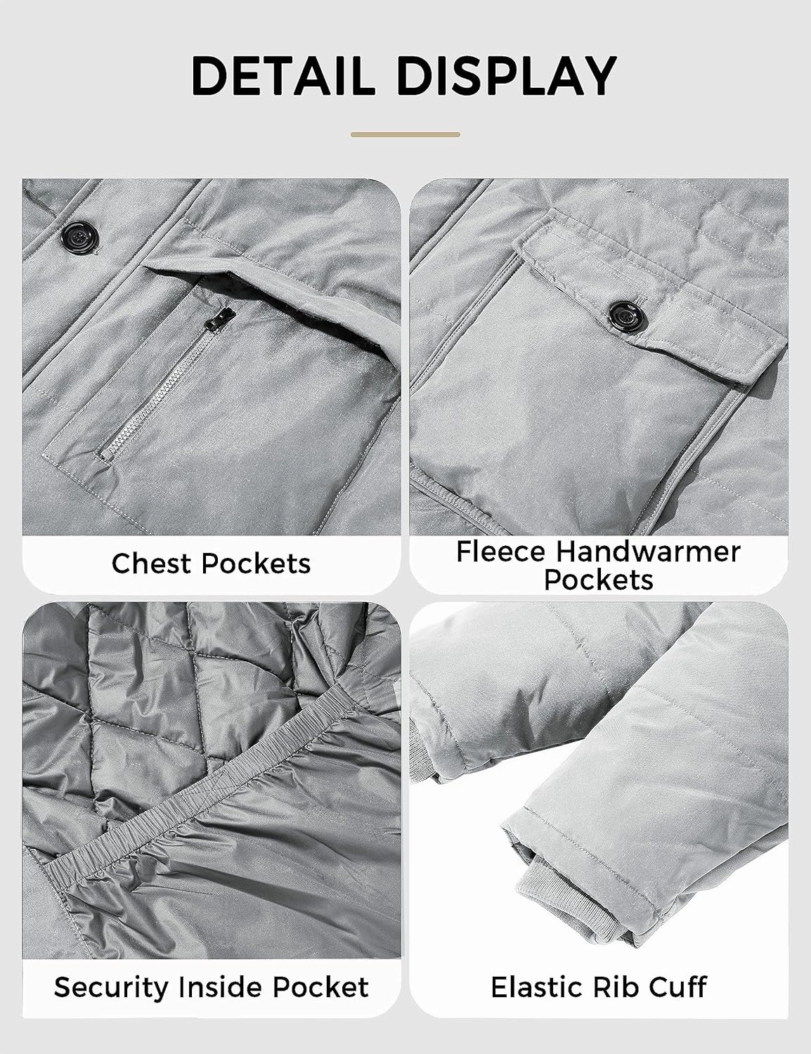 Soularge Men's Big and Tall Winter Warm Heavy Hooded Parka Jacket