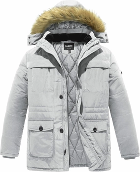 Soularge Men's Big and Tall Winter Warm Heavy Hooded Parka Jacket