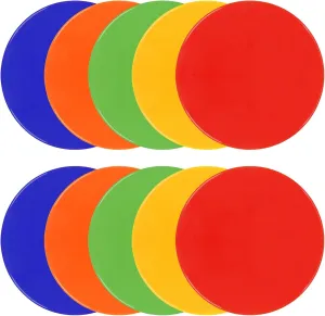 Spot Markers 9 Inch 10 Inch Non Slip Rubber Agility Markers Flat Field Cones Floor Dots for Soccer Basketball Sports Speed Agility Training and Drills