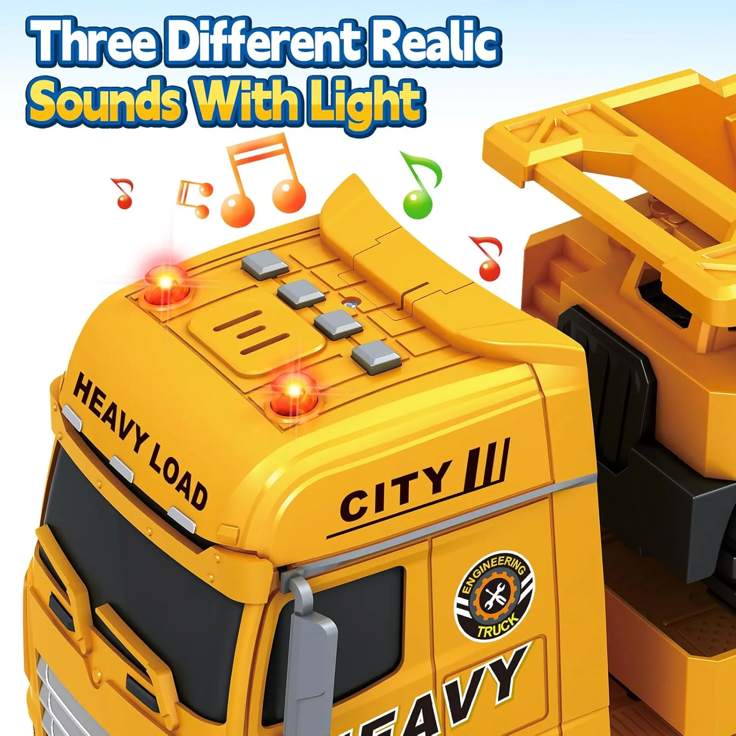 SpringFlower 3 4 5 6 Toddler Boy Toys, 25" Construction Carrier Truck Toy with Excavator and Dump Truck,3 in 1 Truck Boy Toy, Christmas Birthday Gifts for Kids 3 4 5 6 Years Old