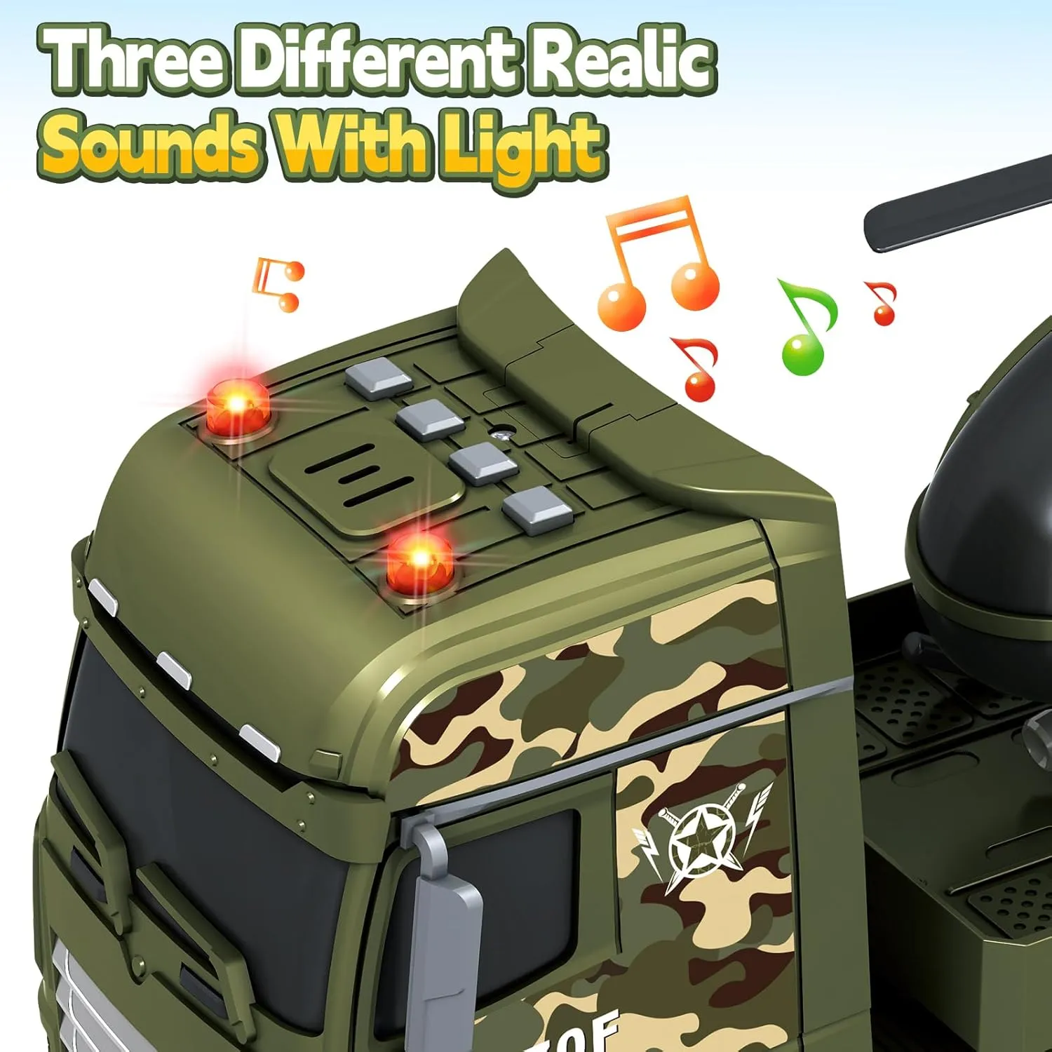 SpringFlower Toddler Boy Toys, 3 in 1 Large Army Truck Toy with Helicoper and Tank, Military Transport Truck Toy, Christmas Birthday Gifts for Kids 3 4 5 6 Years Old