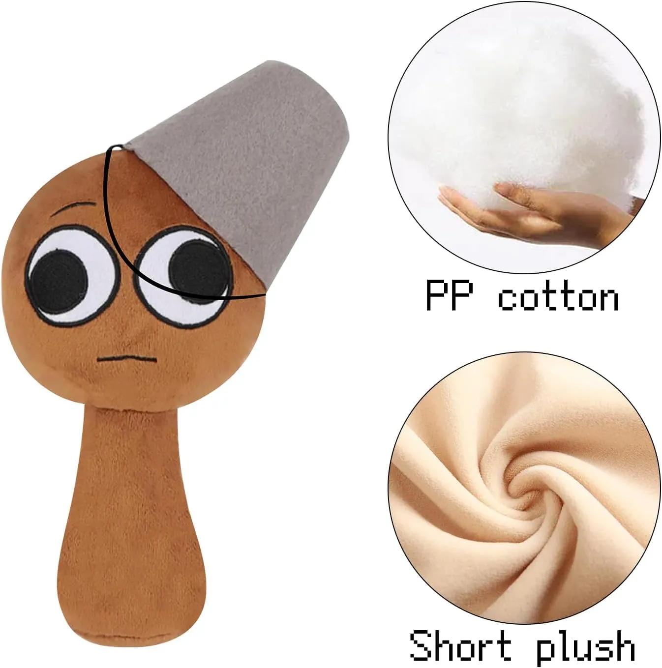 Sprunki Plush Toys, Horror Games Plushies Toy for Fans, Soft Stuffed Animal Pillow Figure Doll Christmas Birthday Gifts for Adult Kids (Purple Brown)
