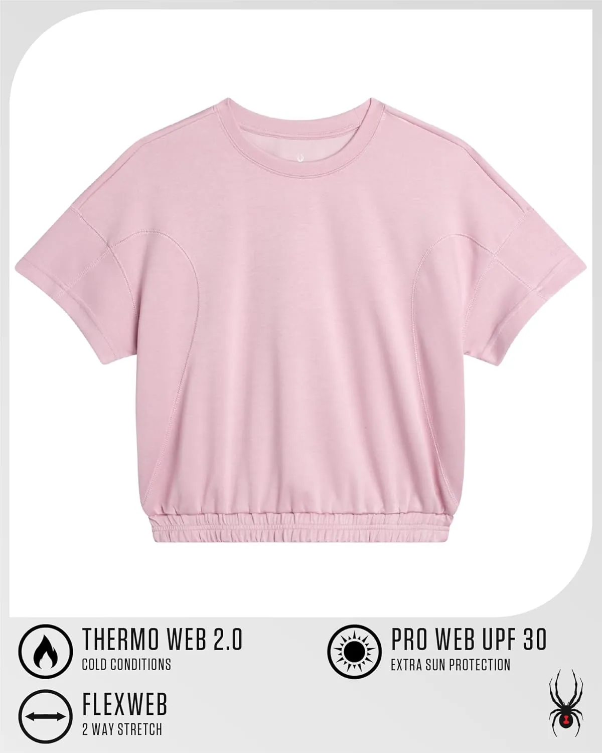 Spyder Women’s Crop Top - Short Sleeve Crewneck Boxy Cropped Fashion Top for Women, Ideal for Casual Everyday Wear (S-XL)
