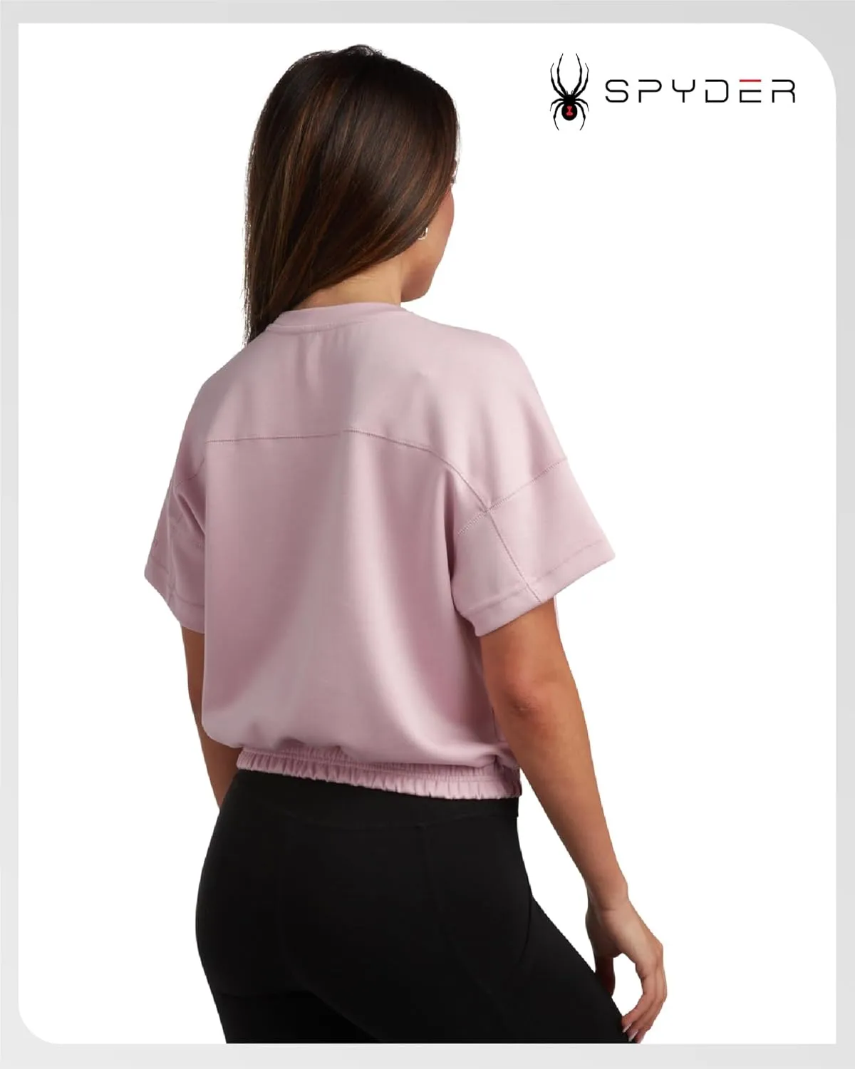 Spyder Women’s Crop Top - Short Sleeve Crewneck Boxy Cropped Fashion Top for Women, Ideal for Casual Everyday Wear (S-XL)