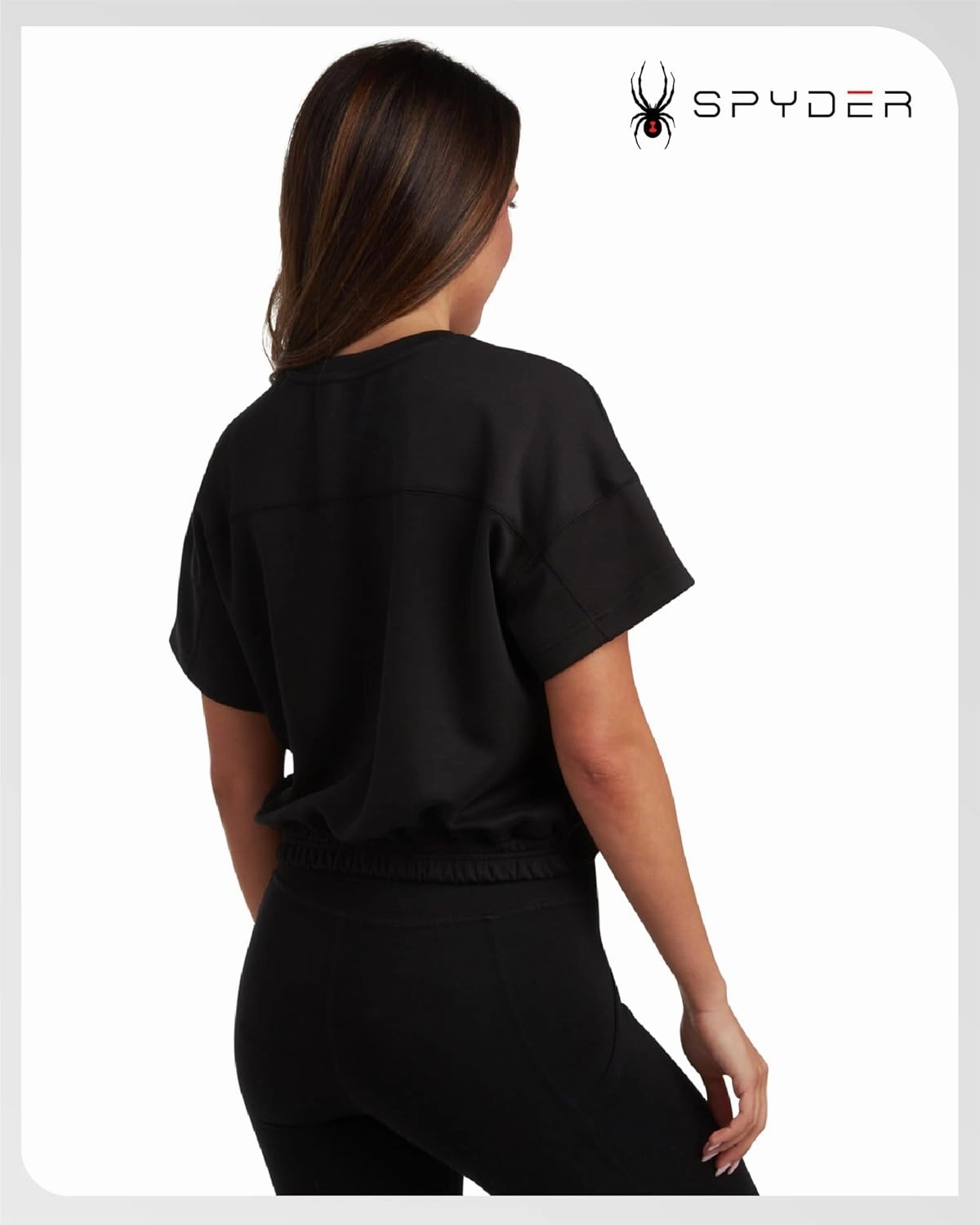 Spyder Women’s Crop Top - Short Sleeve Crewneck Boxy Cropped Fashion Top for Women, Ideal for Casual Everyday Wear (S-XL)