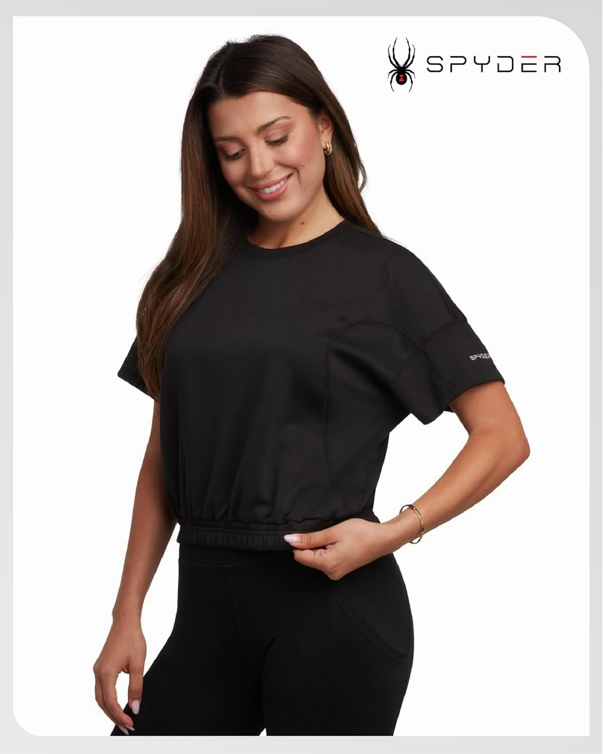 Spyder Women’s Crop Top - Short Sleeve Crewneck Boxy Cropped Fashion Top for Women, Ideal for Casual Everyday Wear (S-XL)