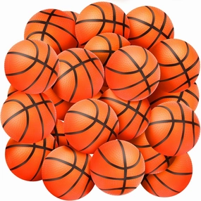 Sratte 30 Pieces Mini Inflatable Basketballs 4 Inches Small Kids Ball Toys Mini Basketballs for Kids Basketball Party Sports Game Hoops Beach Pool Supplies