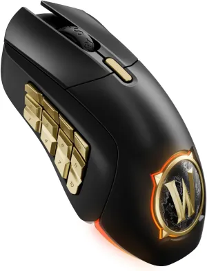SteelSeries Aerox 9 Wireless: World of Warcraft Edition — Free in-Game Item — MMO Gaming Mouse — 18 Programmable Buttons — Lightweight — Bluetooth/2.4GHz — 18K DPI TrueMove Air Sensor