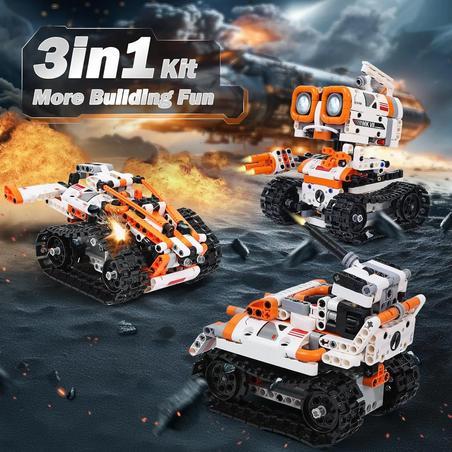 STEM Robotics Kits for Kids Ages 8-12 8-14 Year Old, 3 in 1 Remote/APP Control & Programming Robot Building Set, Toy Coding Science Projects, Birthday Gift Ideas for 8 9 10 11 12  Boys