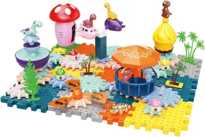 STEM Toys for Kids,Building Educational Construction Toys,DIY Building Blocks with 101PCS Gears Music & Light,Dinosaur Toy Building Sets for Kids Boys Girls Ages 4 5 6 7 8 9 10 11 12  Years Old