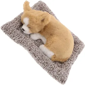 STOBAZA Cute Plush Sleeping Dog Car Dashboard Decor Realistic Puppy Stuffed Animal for Auto Interior Decoration Easy to Install Durable Clean Present for Dog Lovers