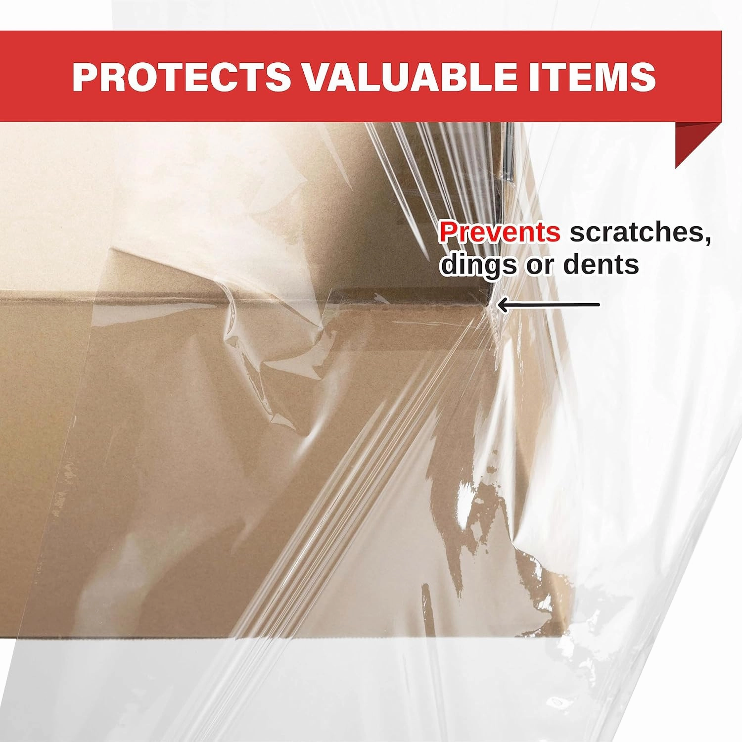 Stretch Wrap Industrial Strength 4 Pack 17.5" 1100 SqFt 80 Gauge Extra Thick (20 Micron) Shrink Wrap Roll for Moving Supplies, Furniture, Pallets, Plastic Wrap for Packing, Heavy Duty Stretch Film