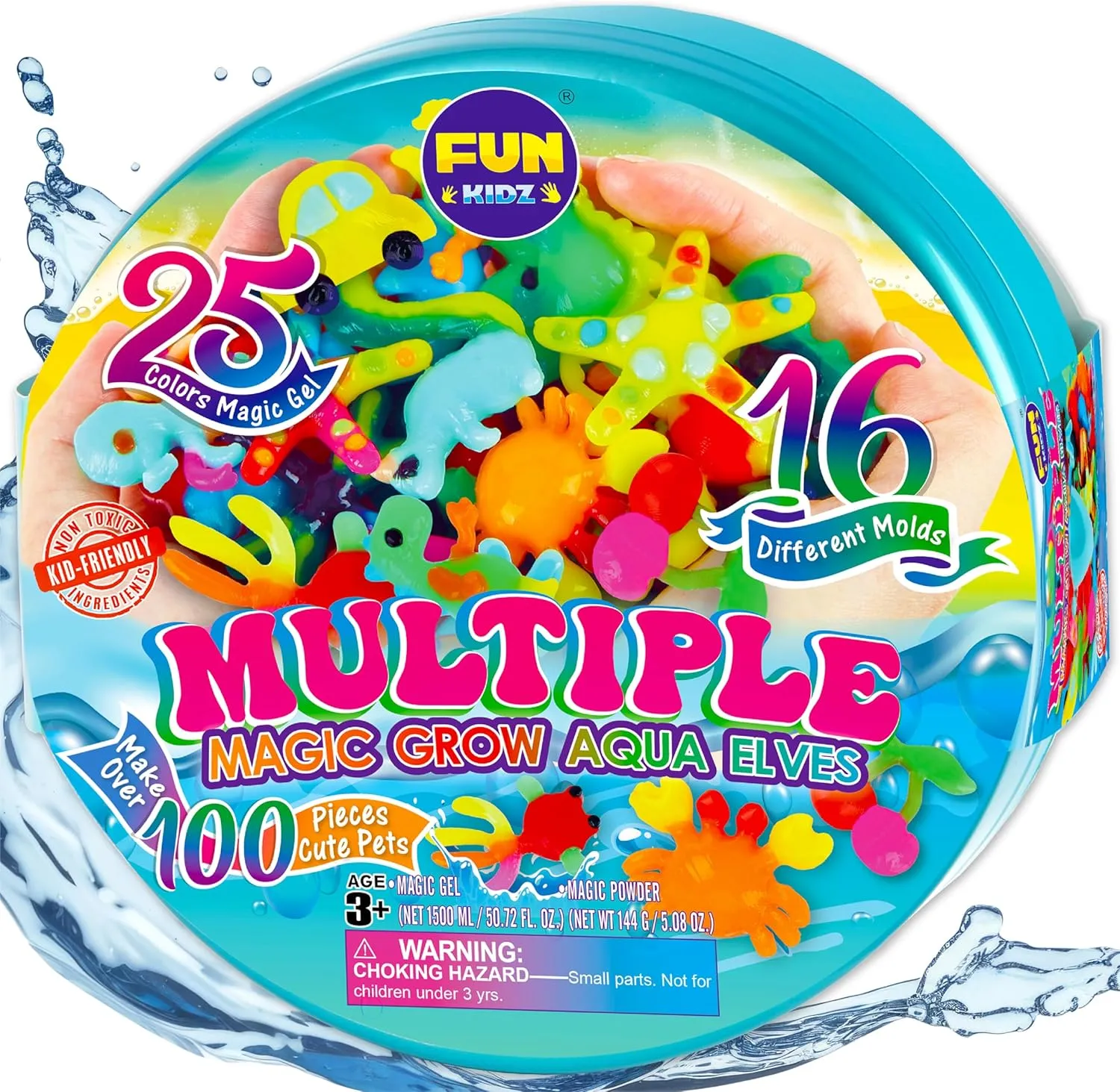 Summer Multiple Magic Aqua Elves Toy Kit for Kids, FunKidz Water Fairy Gel Kit Squishy Kit for Girls Activities for Boys Ages 3 