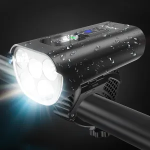 Super Bright Bike Light Set 10000mAh Rechargeable Bicycle Headlight